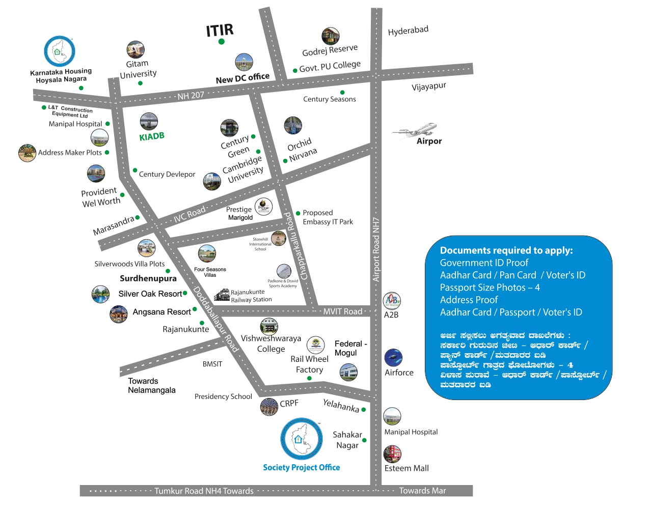 Connectivity map for sbi housing society project